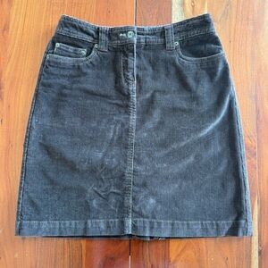Boden Chocolate Brown Corduroy Mini Skirt